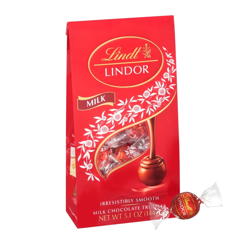 Lindt LINDOR Milk Chocolate Candy Truffles Bag