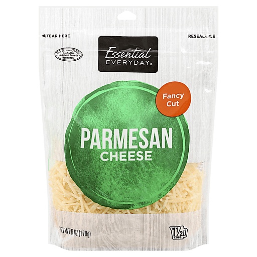 Essential Everyday Cheese, Parmesan, Fancy Cut 6 Oz