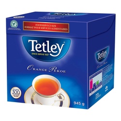 Tetley Tea, Orange Pekoe, Food Service Size 300 Count 945g Tea Bags