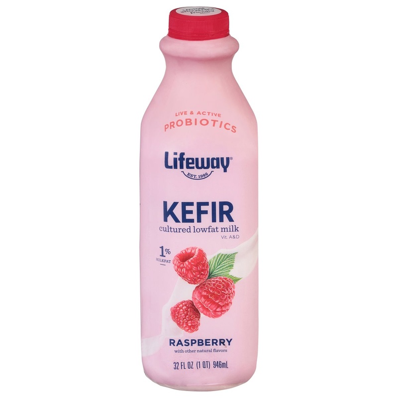 Lifeway Raspberry Kefir Cultured Milk Smoothie 32.00 Fl Oz