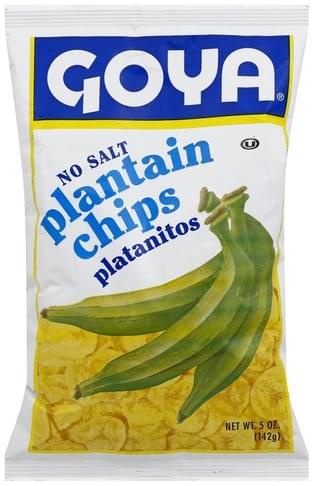 Goya Plantain Chips, No Salt, Platanitos 5 Oz