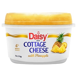 Daisy Cottage Cheese, With Pineapple, 4% Milkfat Minimum 6 Oz