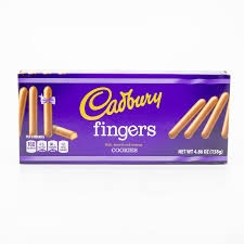 Cadbury Milk Chocolate Fingers Cookies 4.86 Oz Box
