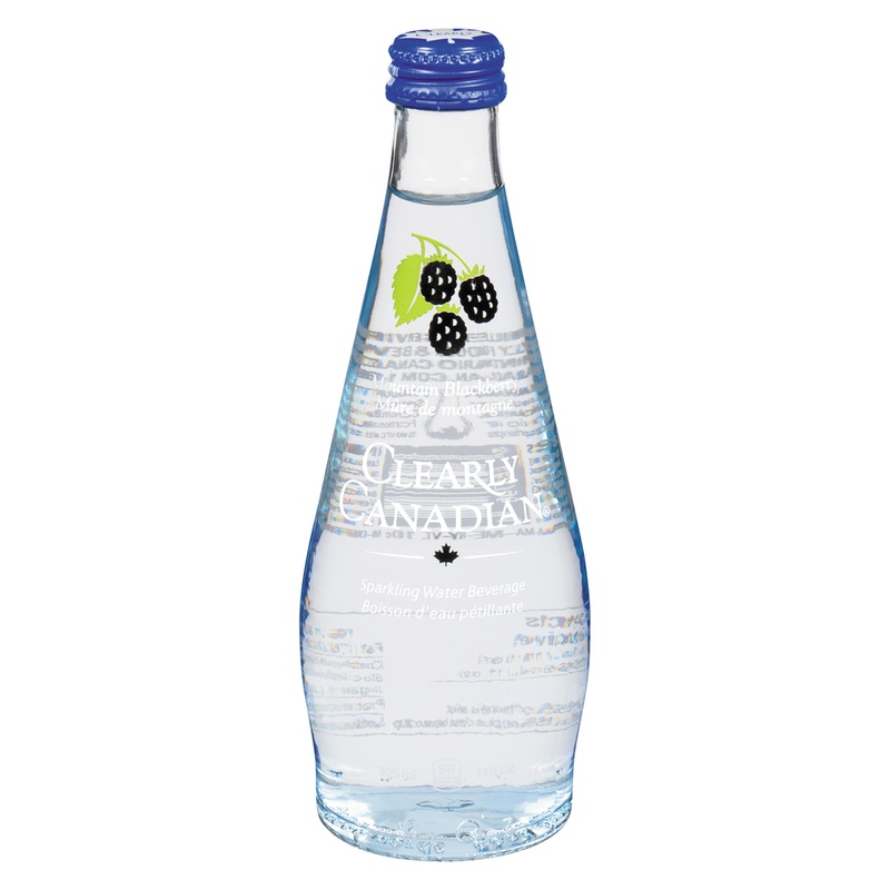 Clearly Canadian Sparkling Water Beverage, Mountain Blackberry, 325ml/11 Fl Oz., Bottle