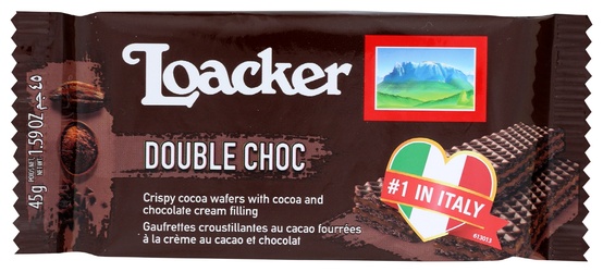 Loacker Wafer Cookies, Double Choc, Classic 1.59 Oz
