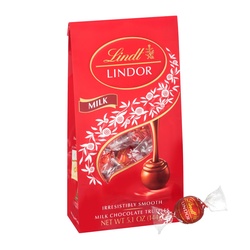 Lindt LINDOR Milk Chocolate Candy Truffles Bag