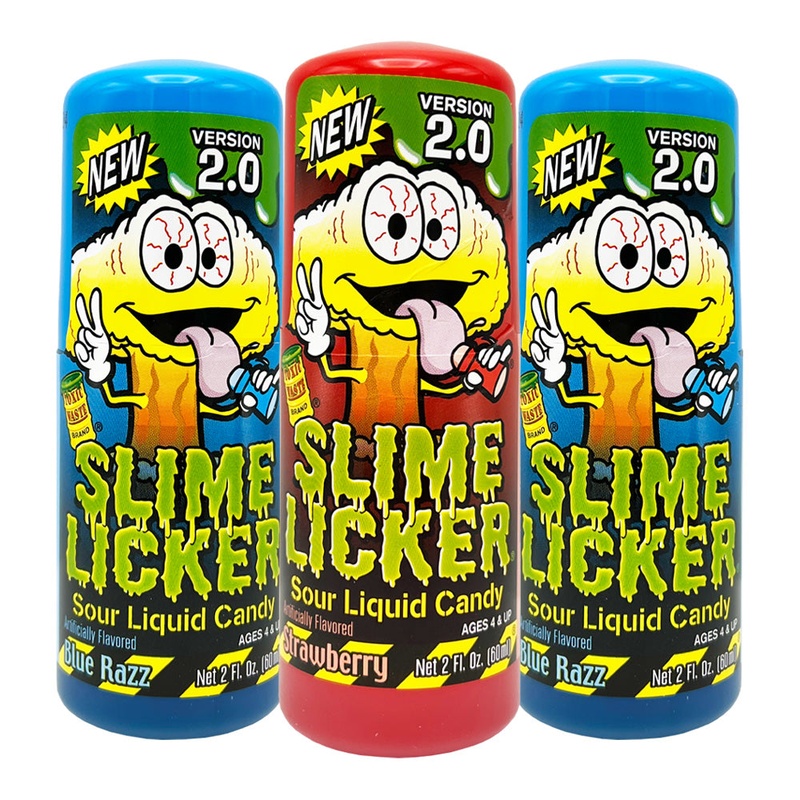 Toxic Waste Slime Licker 2.0 Blue Razz & Strawberry 12x2oz