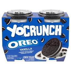 YoCrunch Low Fat Vanilla With OREO Yogurt - 4ct/4oz Cups