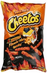 Cheetos Cheese Flavored Snacks, Flamin' Hot Flavored, Puffs 8 Oz