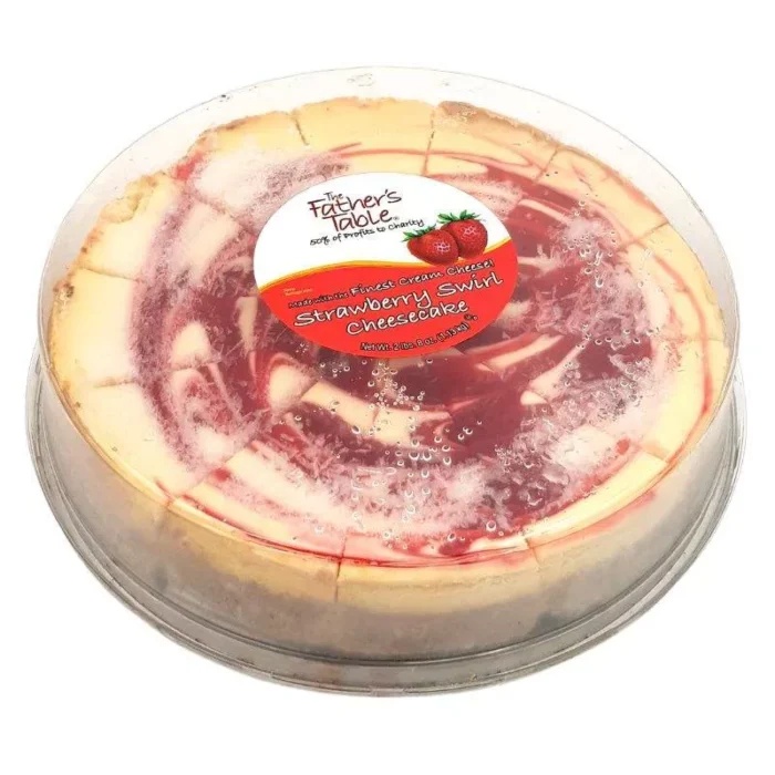 Fathers Table Cheesecake Strawberry Swirl