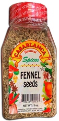 Casablanca Natural Spices Fennel Seeds 12 X 6 Oz