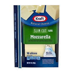 Kraft Slim Cut Mozzarella Natural Cheese Slices