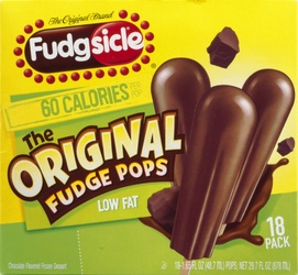 Fudgsicle Popsicle No Sugar Added Original Fudge Frozen Dairy Dessert Pops