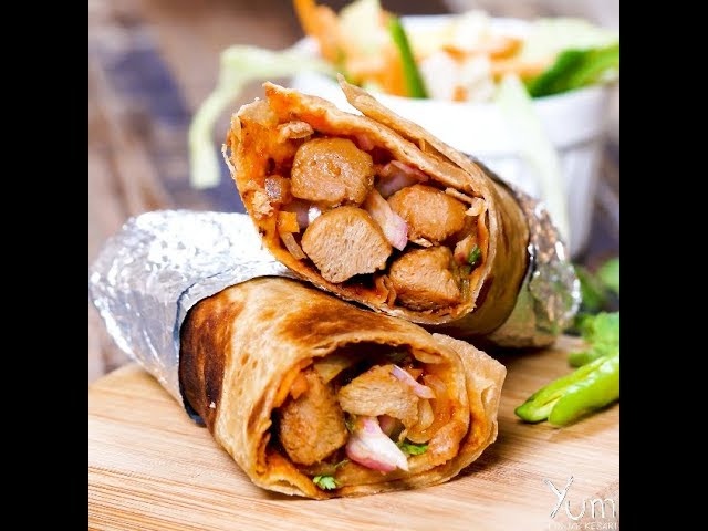 Masala Soya Chop Wrap