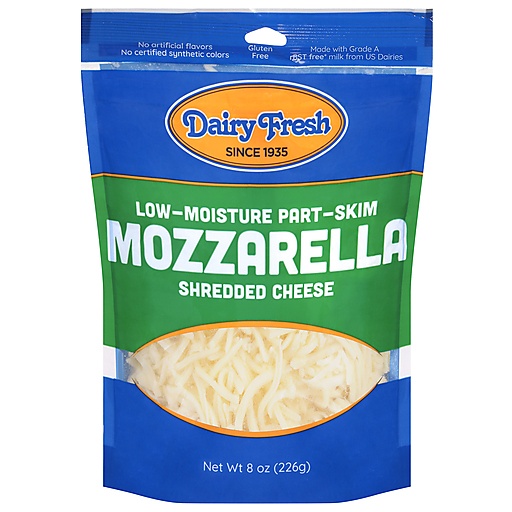 Dairy Fresh Cheese, Mozzarella, Shredded 8 Oz