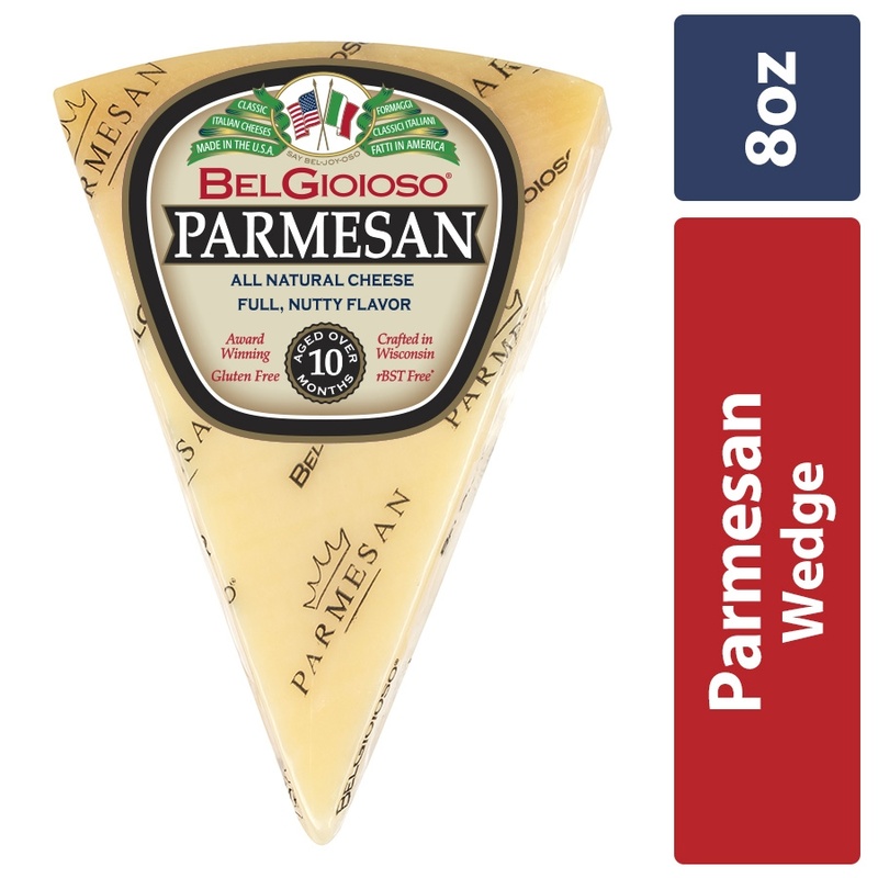 BelGioioso Parmesan Cheese Wedge, Specialty Hard Cheese, 8 Oz