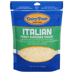 Dairy Fresh Shredded Cheese, Fancy, Italian 8 Oz