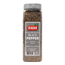 Badia Black Pepper, Butcher Block 16 Oz