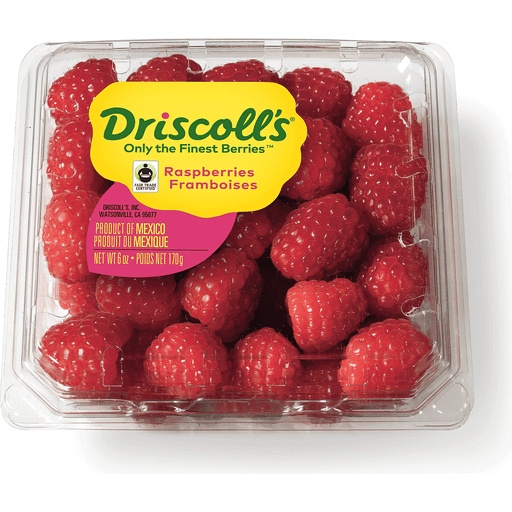 Driscoll's Raspberries, Fresh Berries, Conventional, 6 Oz