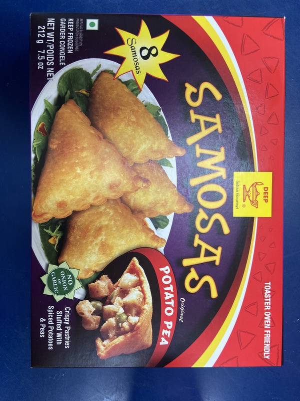 Deep Indian Gourmet Potato Pea Samosas 8pc Frz 212g