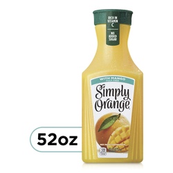 Simply Orange With Mango Juice Bottle 52 Fl Oz