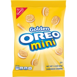 Oreo Nabisco Golden Mini Sandwich Cookies 1.5 Oz. Bag