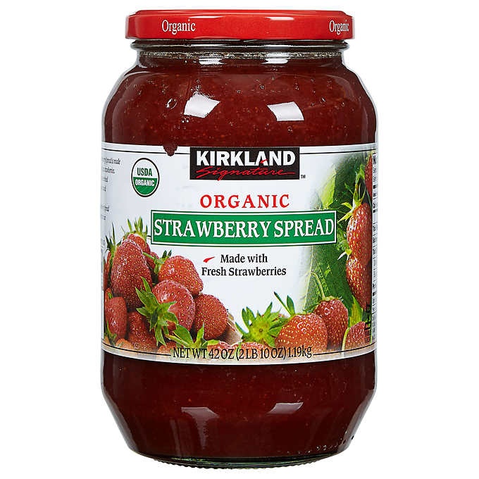 Kirkland Signature Organic Strawberry Spread - 42 Oz , Made With Fresh Strawberries, 65 Fruit, Preserves, Jam