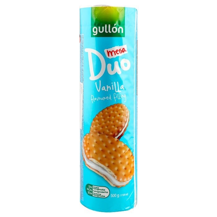 Gullon Cookies, Sandwich, Vanilla Cream, Mega Dueto