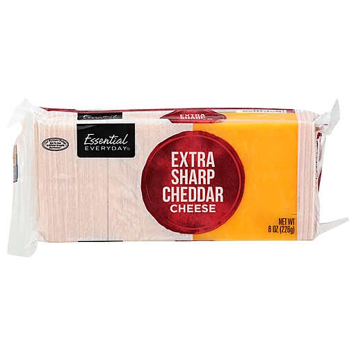 Essential Everyday Cheese, Extra Sharp Cheddar 8 Oz