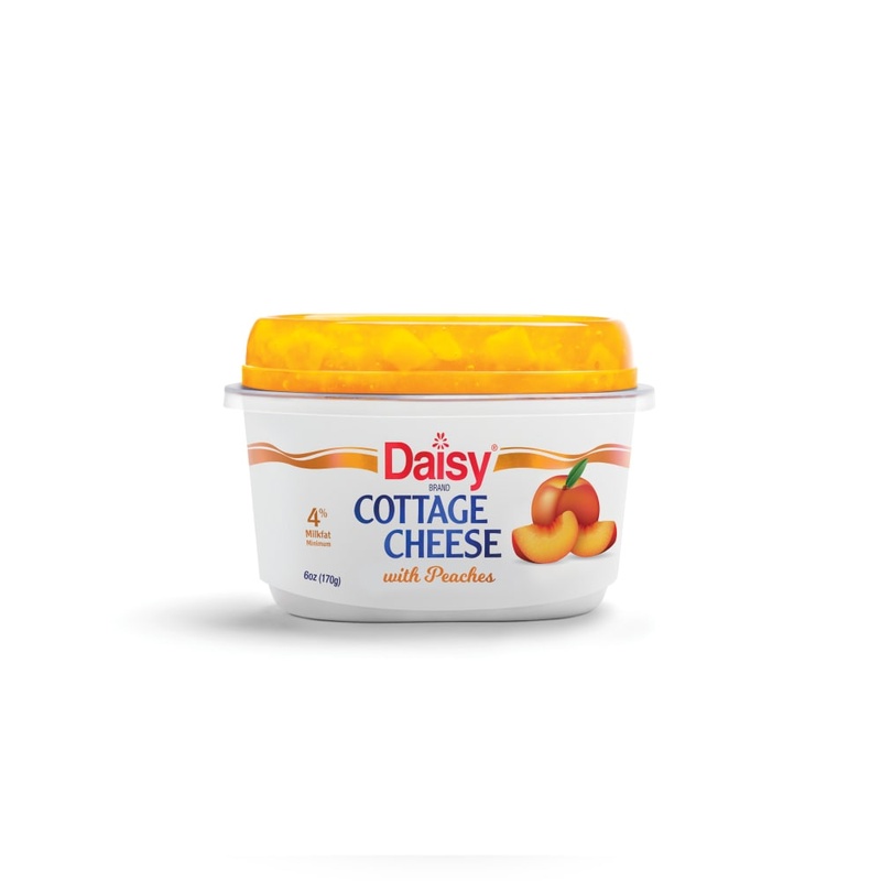 Daisy Cottage Cheese, With Peaches, 4% Milkfat Minimum 6 Oz