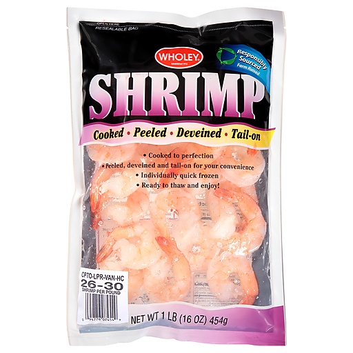 Wholey Cooked P&D Tail-On Shrimp