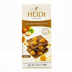 Heidi Chocolat Golden Hazelnuts Milk Chocolate Bar 3.53 Oz
