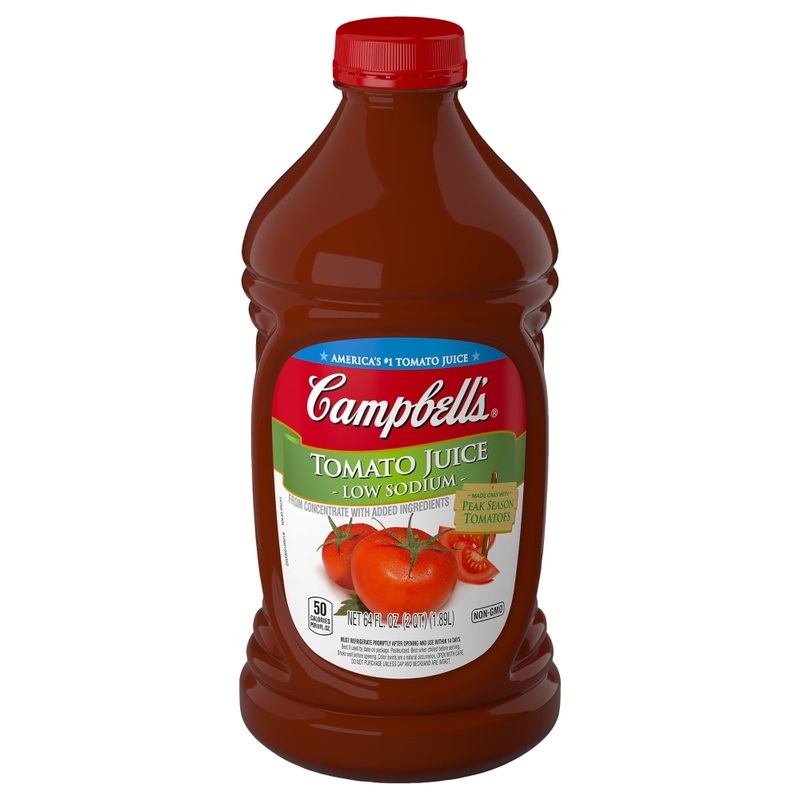 Campbell's Low Sodium 100% Tomato Juice 64.000 Fl Oz
