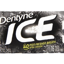 Dentyne Ice Arctic Chill Sugar Free Gum, 1 Pack Of 16 Pieces