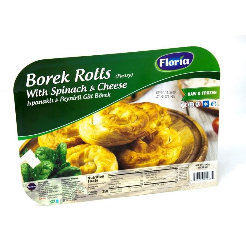 Floria Borek Pastry Rolls With Spinach 400Gr X 10