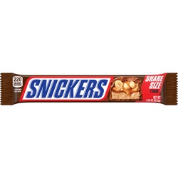 Snickers Milk Chocolate Candy Bars, Sharing Size, 3.29 Oz