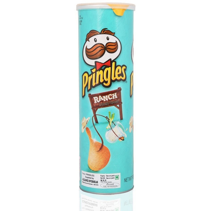 Pringles Potato Crisps Chips, Ranch 5.5 Oz