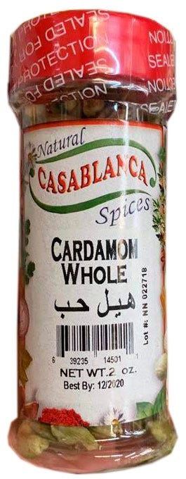 Casablanca Cardamom Whole Seeds 16 X 2 Oz
