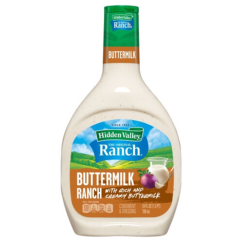 Hidden Valley Condiment & Dressing, Buttermilk Ranch 24 Fl Oz