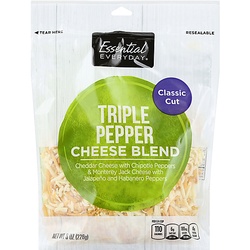 Essential Everyday Cheese Blend, Triple Pepper, Classic Cut 8 Oz