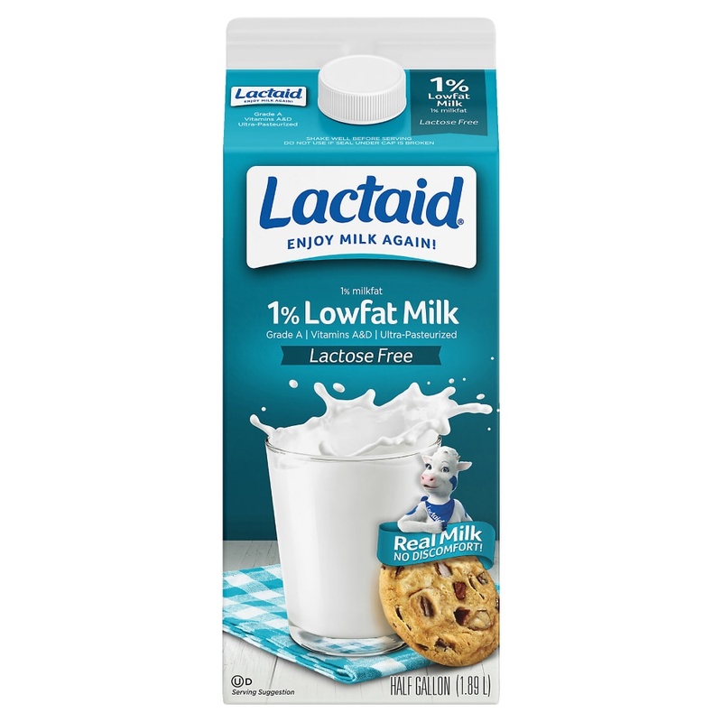 Lactaid Milk, Low Fat, 1% 0.5 Gal