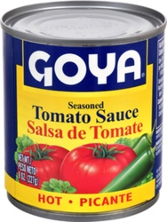 Goya Tomato Sauce, Seasoned, Hot 8 Oz