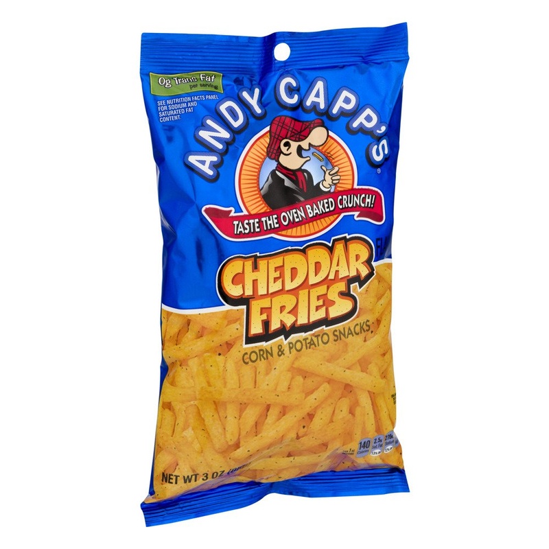 Andy Capp's Cheddar Fries Corn & Potato Snacks 3 Oz. Bag