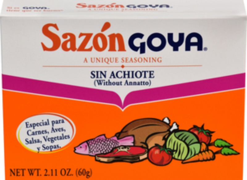 Goya Sazon Sin Achiote Without Annatto Seasoning 60g