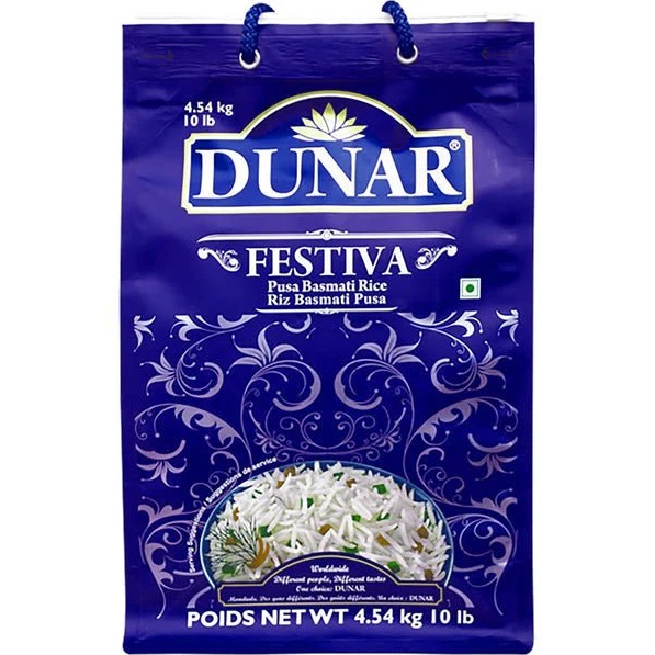 Dunar Basmati Rice 10 Lbs.
