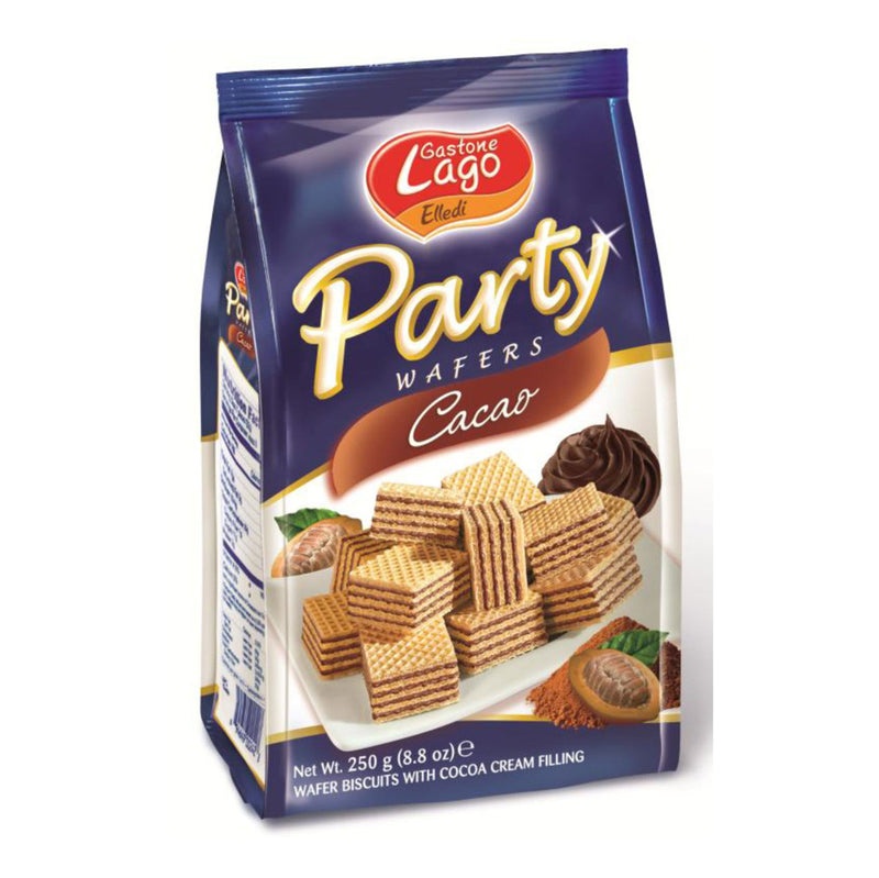 Gastone Lago Party Wafers Chocolate, Cacao, 8.82