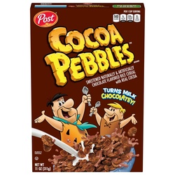 Cocoa Pebbles Post Chocolate Flavored Rice Cereal, 11 Oz