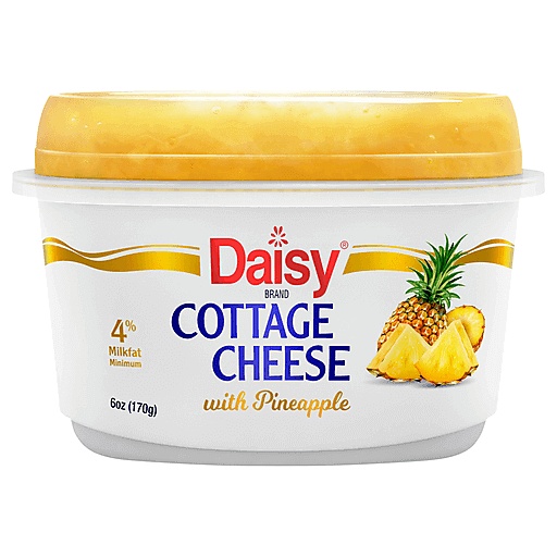 Daisy Cottage Cheese, With Pineapple, 4% Milkfat Minimum 6 Oz
