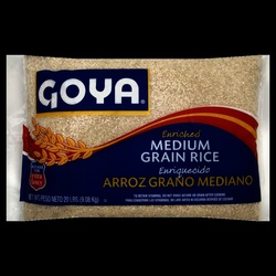 Goya Rice, Enriched, Medium Grain 20 Lb