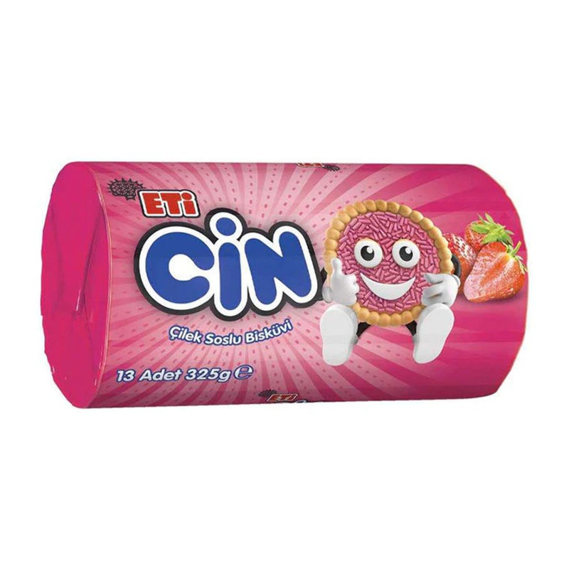 Eti Cin Cookies W Strawberry Sause 325g
